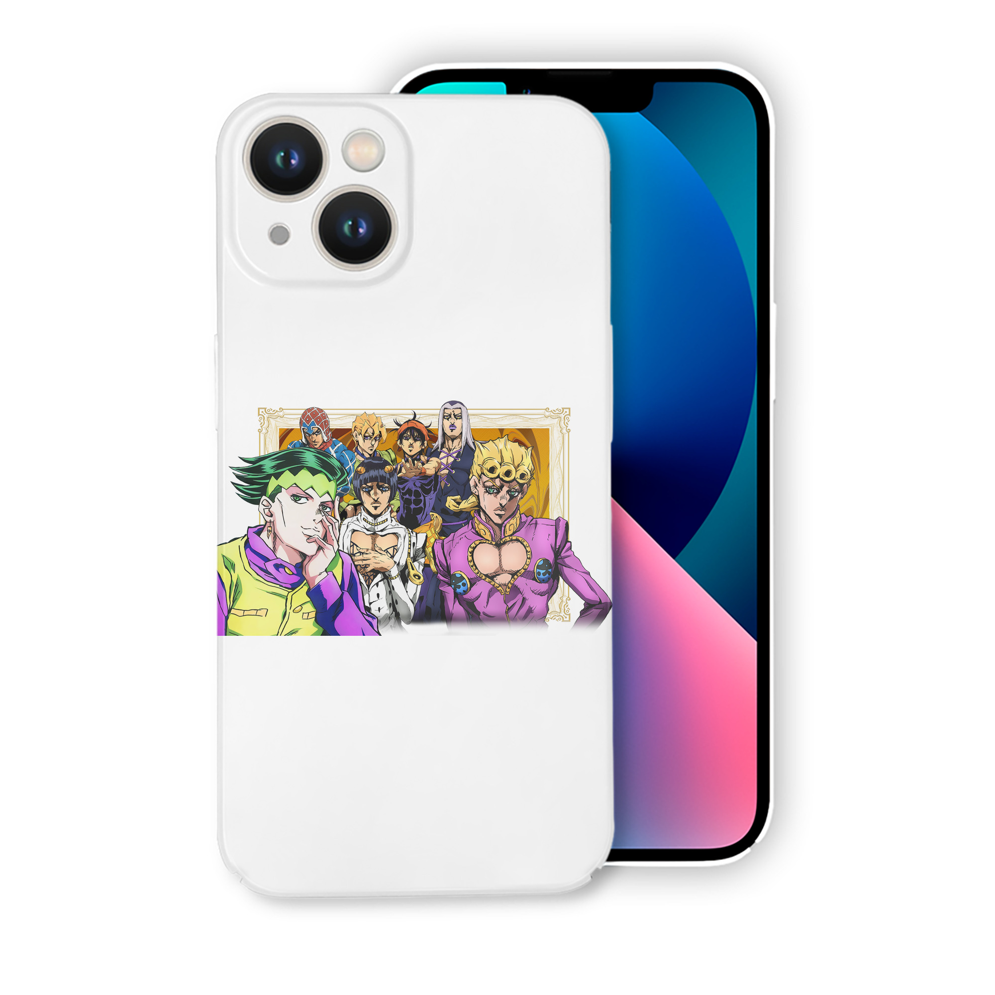 （画像用） ジョジョの奇妙な冒険 ジョルノ?ジョバァーナ JoJo's Bizarre Adventure Giorno Giovanna 【iPhone 14シリーズ対応】ハードケース